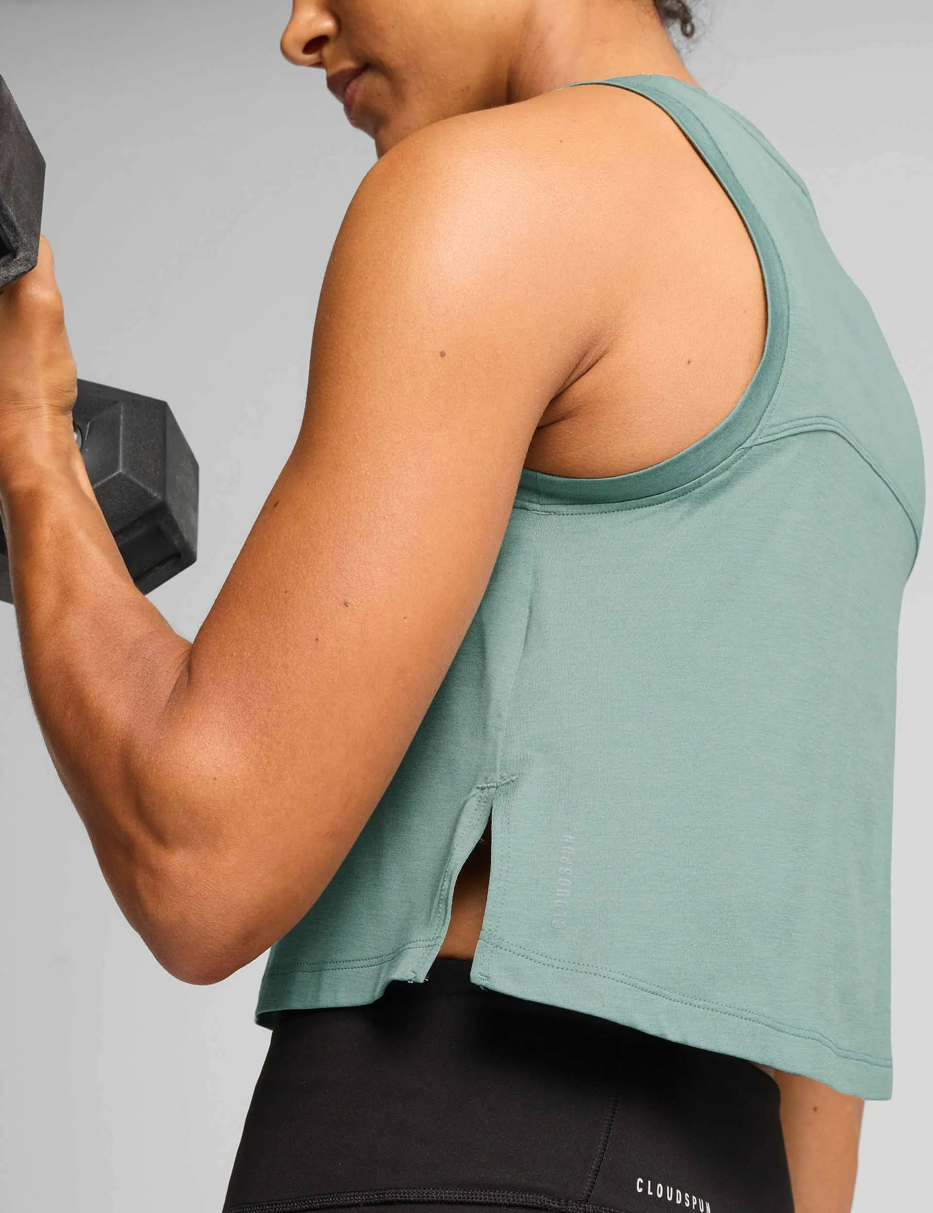 Cloudspun Sleeveless Tank - Green Moon Heather