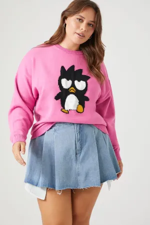 Forever 21 Knit Plus Women's Badtz-Maru Sweater Pink/Multi Forever 21