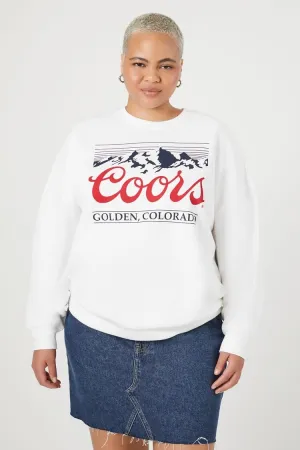 Forever 21 Plus Women's Coors Graphic Pullover White/Multi Forever 21