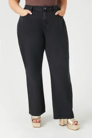 Forever 21 Plus Women's High-Rise 90s-Fit Jeans Black Forever 21