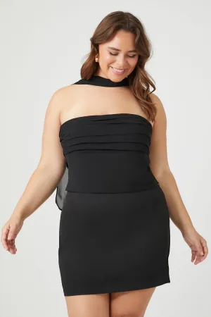Forever 21 Plus Women's High-Rise Mini Skirt Black Forever 21