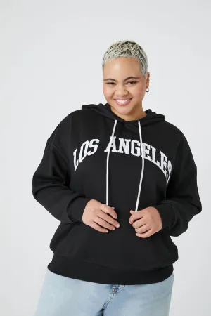 Forever 21 Plus Women's Los Angeles Graphic Hoodie Sweatshirt Black/Multi Forever 21