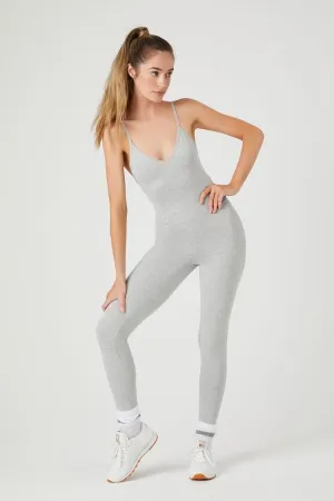 Forever 21 Women's Active Heathered Cami Jumpsuit Heather Grey Forever 21