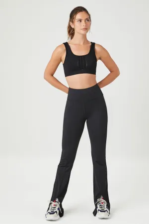 Forever 21 Women's Active Split Flare Leggings Black Forever 21