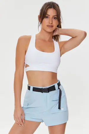 Forever 21 Women's Active Utility Shorts Light Blue Forever 21