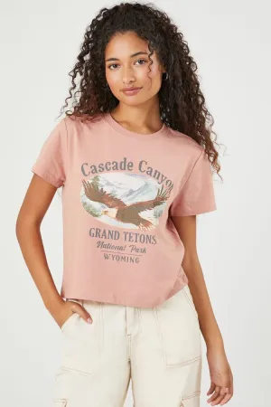 Forever 21 Women's Cascade Canyon Graphic T-Shirt Rust/Multi Forever 21