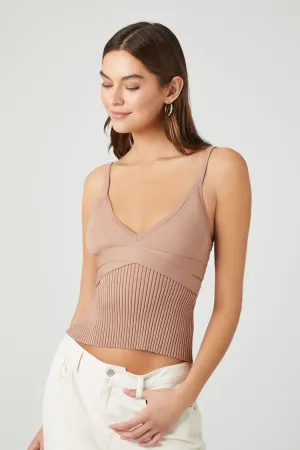 Forever 21 Women's Compact Ribbed Knit Cami Brown Forever 21