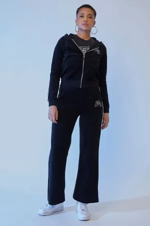Forever 21 Women's FUBU Embroidered Sweatpants Black/Multi Forever 21