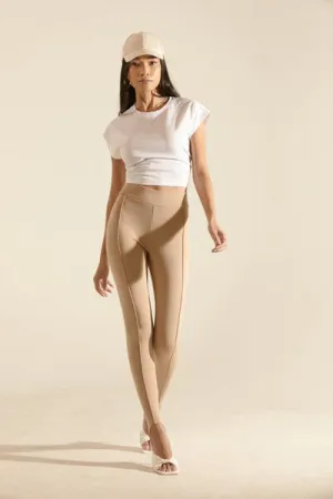 Forever 21 Women's High-Rise Stirrup Leggings Taupe Forever 21