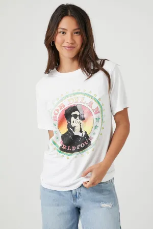 Forever 21 Women's Prince Peter Bob Dylan Graphic T-Shirt White/Multi Forever 21