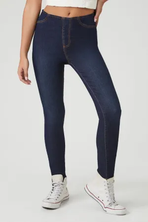 Forever 21 Women's Stretch-Denim Skinny Jeans Dark Denim Forever 21