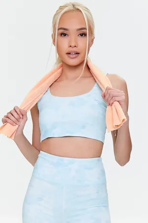 Forever 21 Women's Tie-Dye Sports Bra Light Blue/White Forever 21