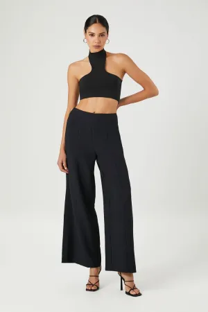Forever 21 Women's Wide-Leg Crepe Pants Black Forever 21