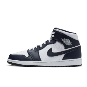 Jordan 1 Mid White Metallic Gold Obsidian