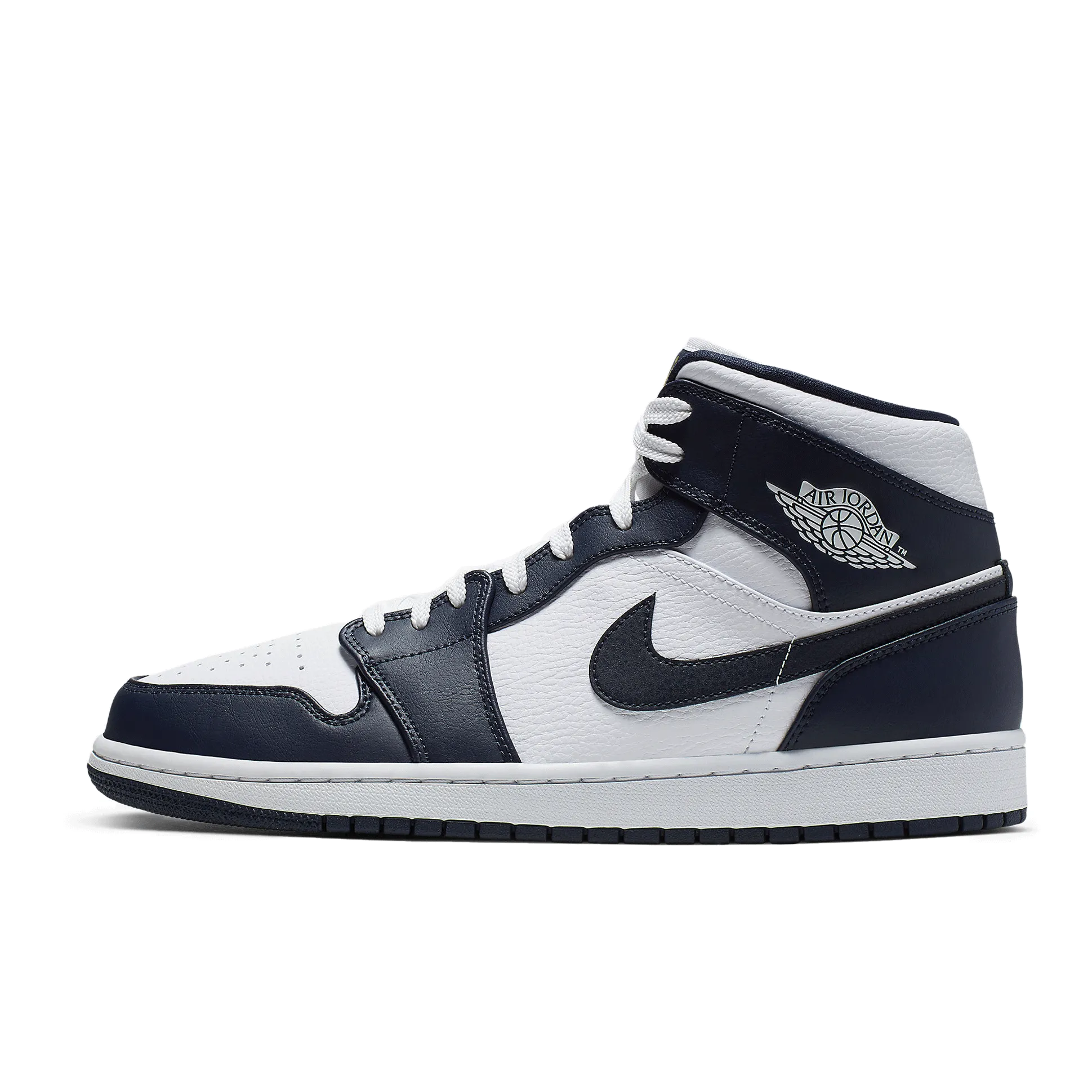 Jordan 1 Mid White Metallic Gold Obsidian