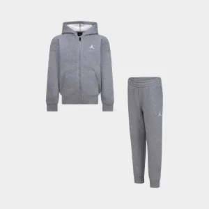 Jordan Jordan Children's Brooklyn Fleece Full Zip Hoodie Set / Carbon Heather