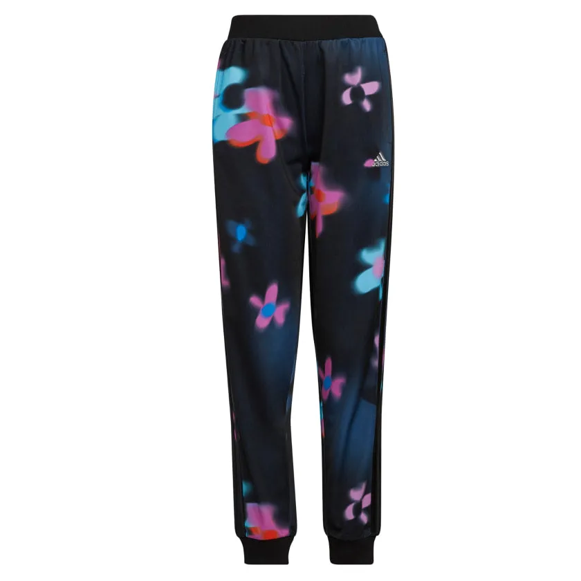 Kids' adidas Allover Print 3-Stripes Tricot Jogger Pants adidas Shoes