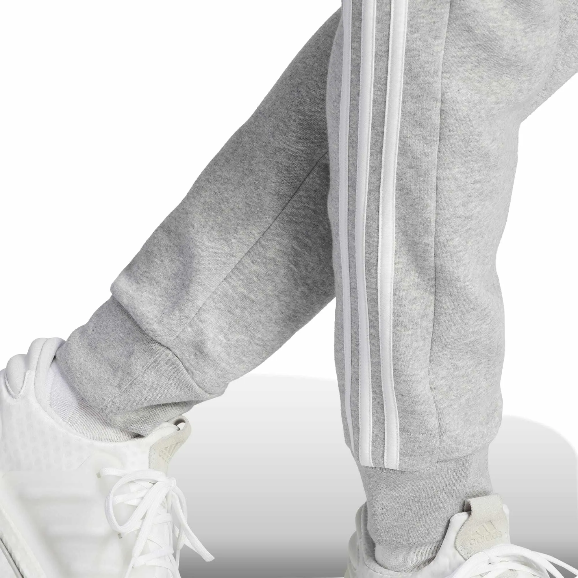 Men's Essentials Fleece 3-Stripes Tapered Cuff Joggers