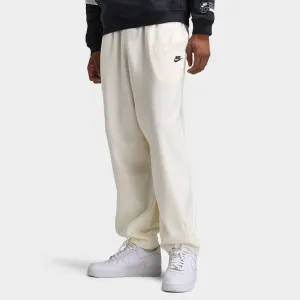 Mens Nike Nike Club Fleece French Terry Oversized Pants Sail / Sail - Black