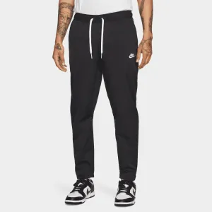 Mens Nike Nike Club Woven Tapered-Leg Pants Black / White