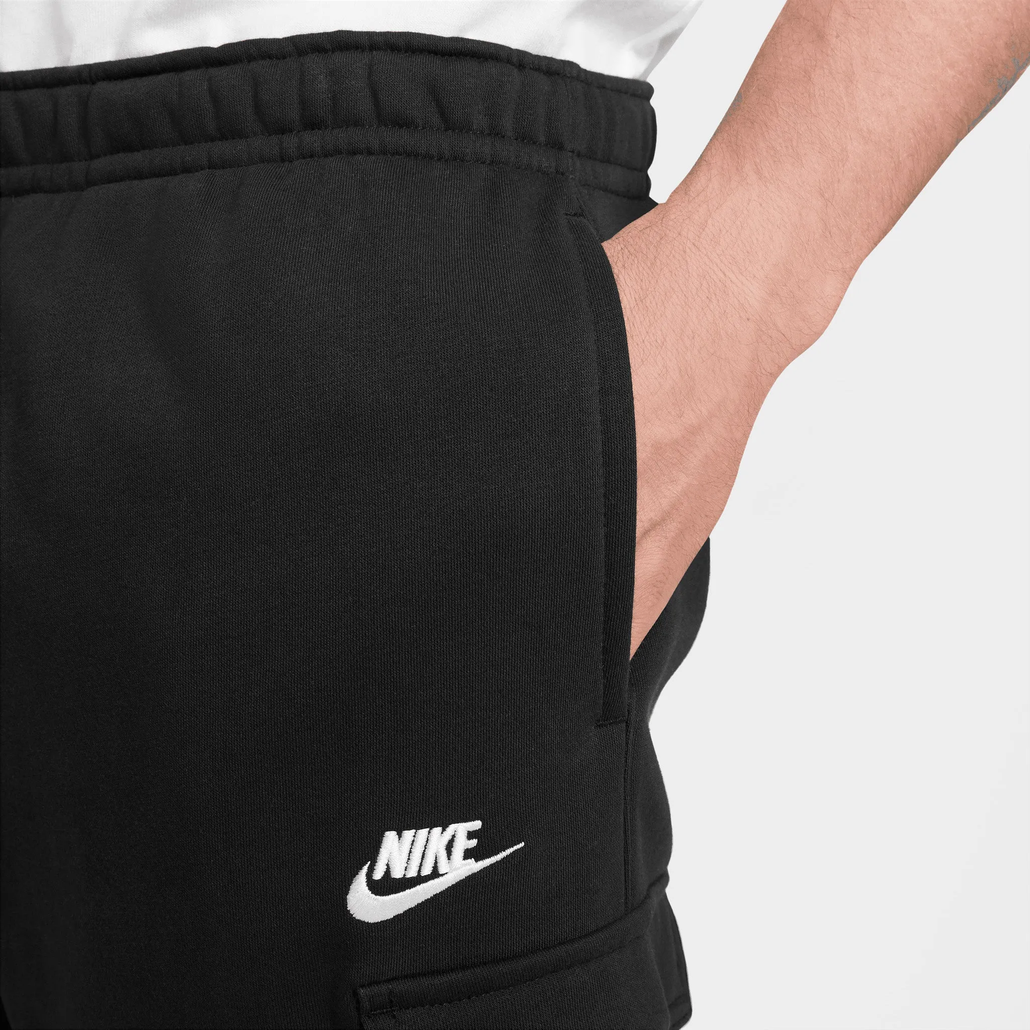 Mens Nike Nike Sportswear Club Cargo Pants Black / White