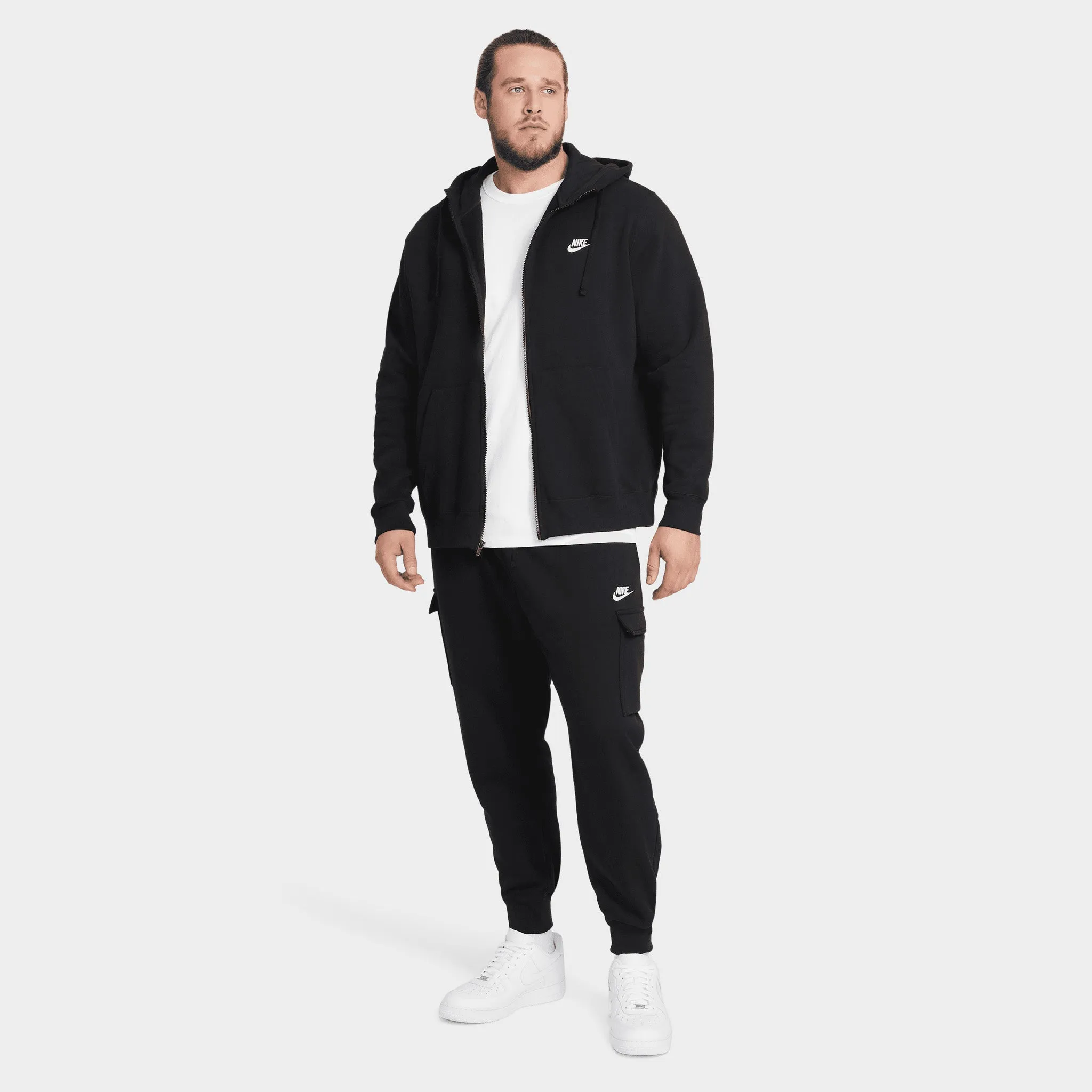 Mens Nike Nike Sportswear Club Cargo Pants Black / White
