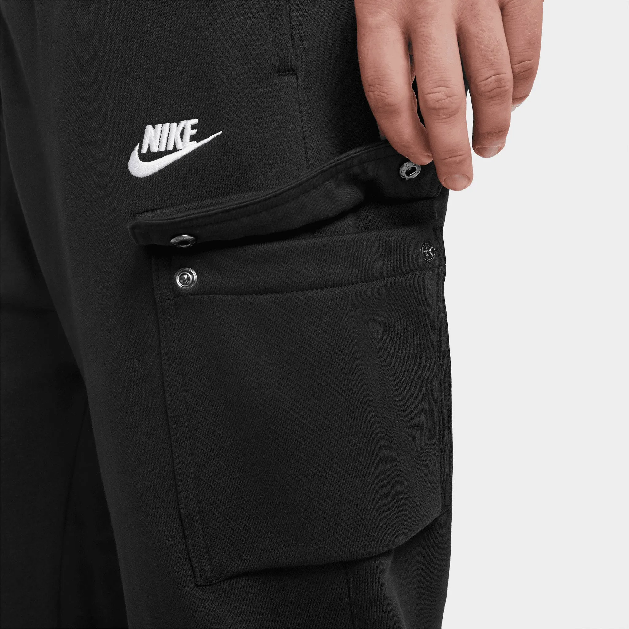 Mens Nike Nike Sportswear Club Cargo Pants Black / White