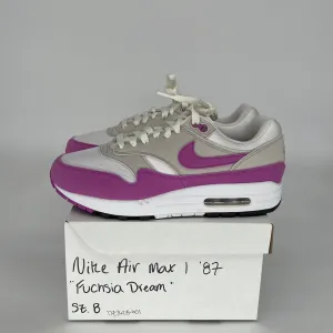NIKE AIR MAX 1 87 FUCHSIA DREAM W SIZE 8/9.5W DZ2628-001