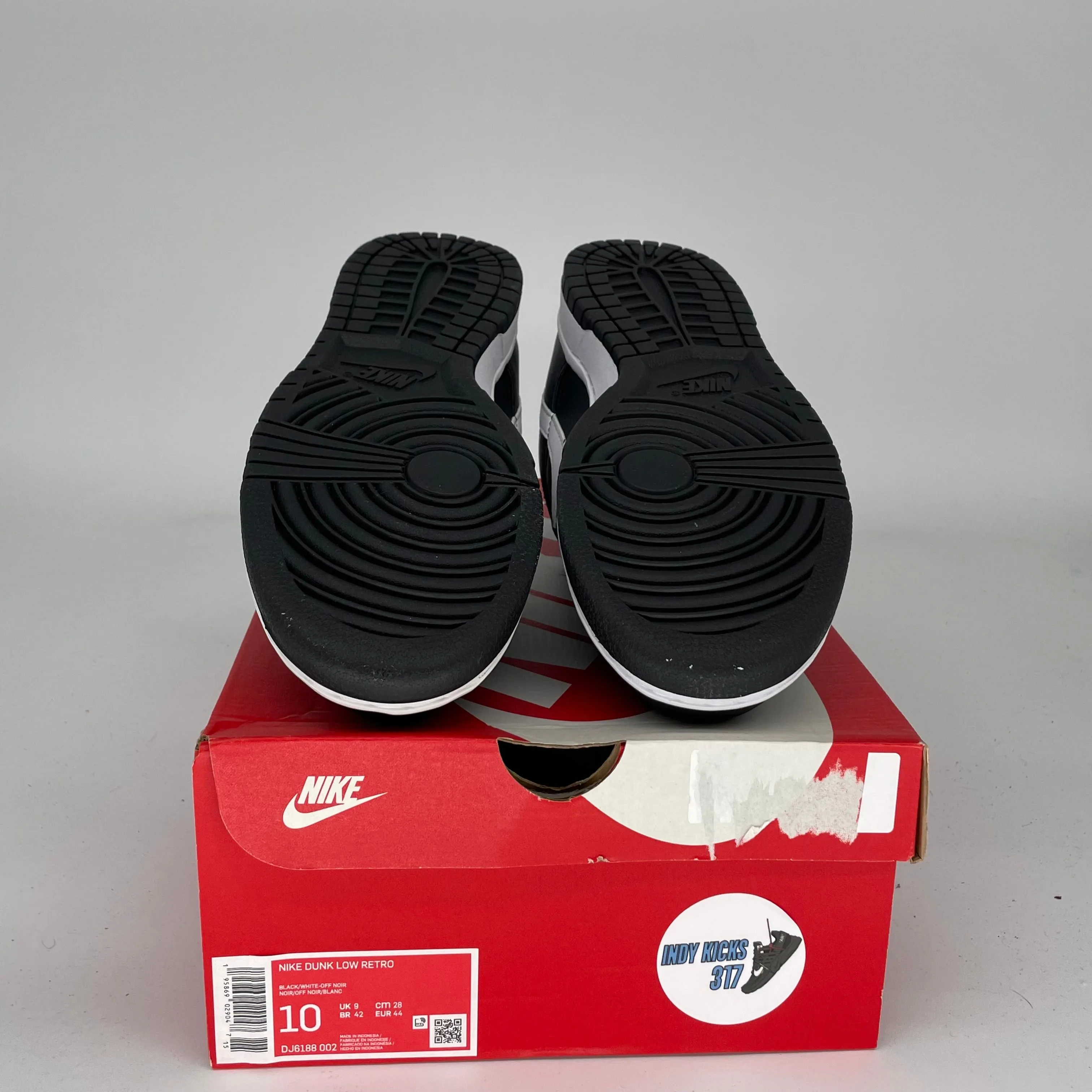 NIKE DUNK LOW BLACK PANDA SIZE 10 DJ6188-002