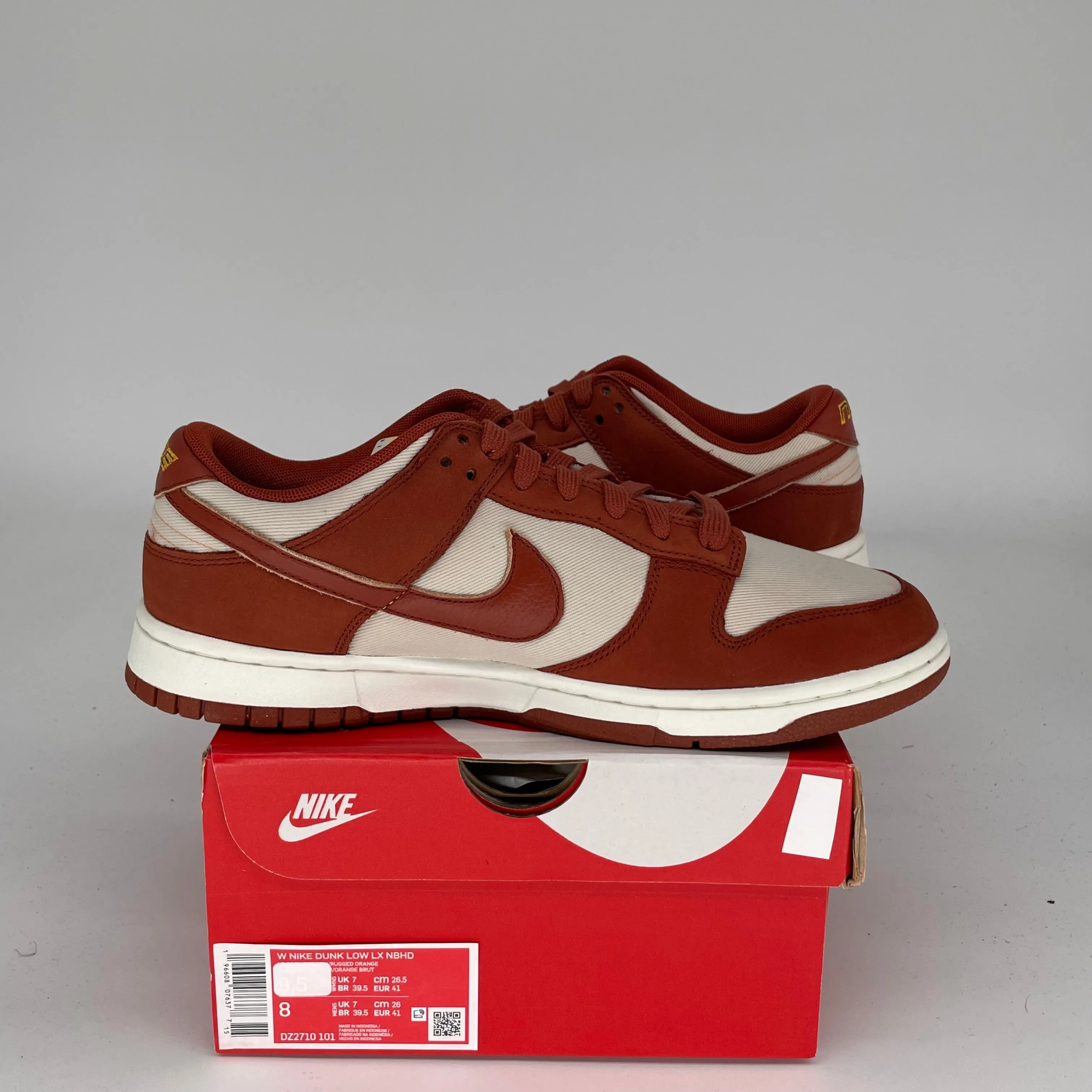 NIKE DUNK LOW LIGHT OREWOOD BROWN RUGGED ORANGE W SIZE 8/9.5W DZ2710-101