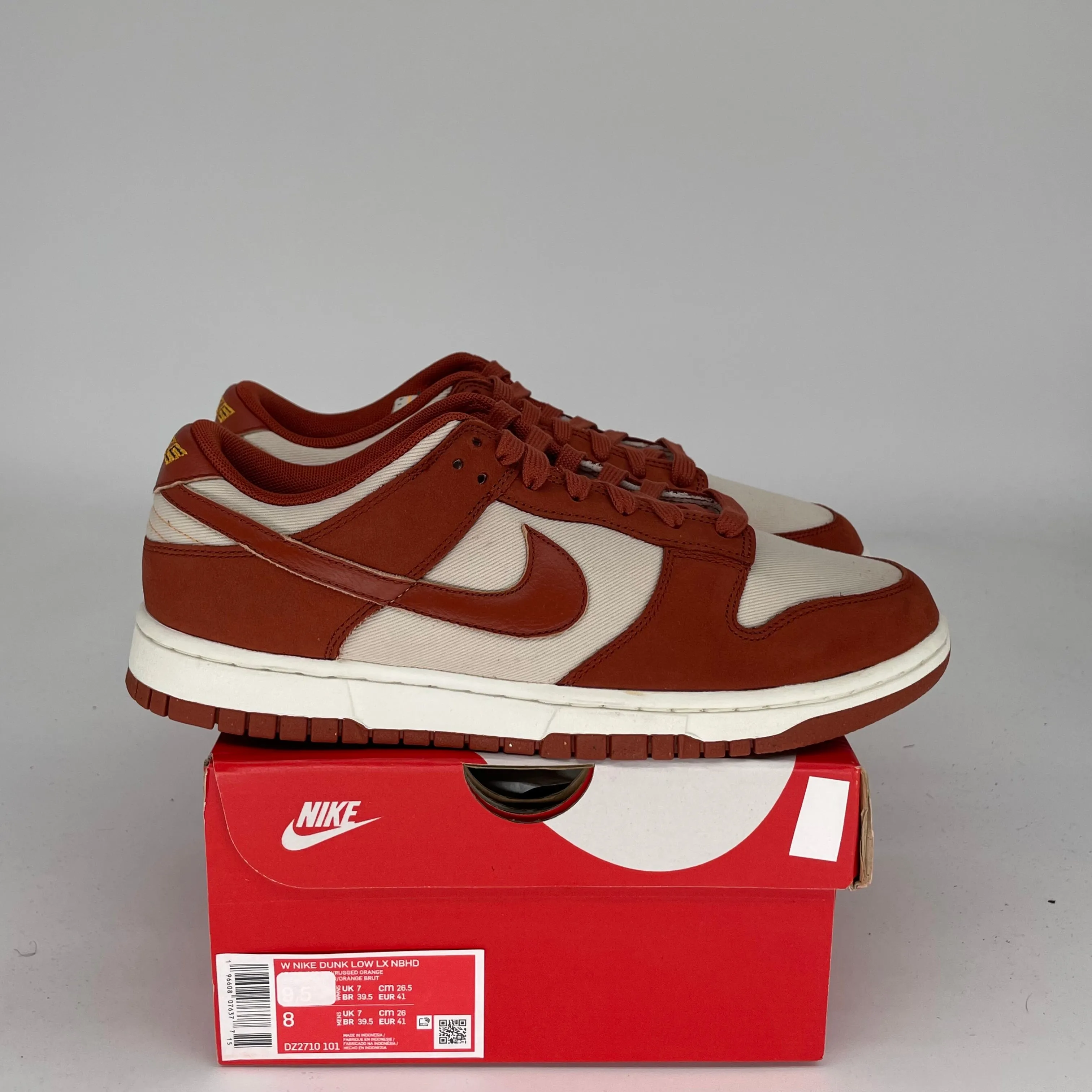 NIKE DUNK LOW LIGHT OREWOOD BROWN RUGGED ORANGE W SIZE 8/9.5W DZ2710-101