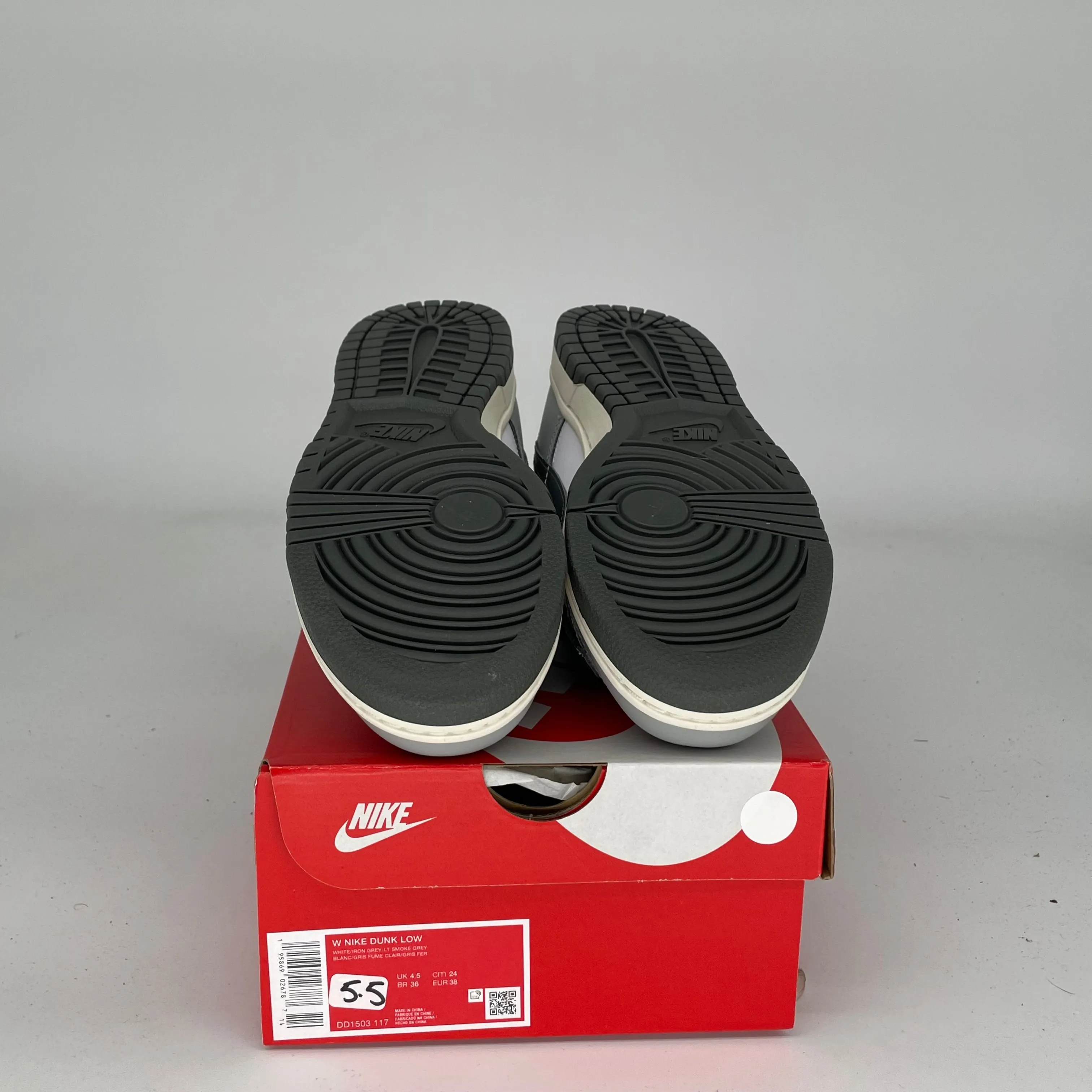 NIKE DUNK LOW LIGHT SMOKE GREY W SIZE 5.5/7W DD1503-117