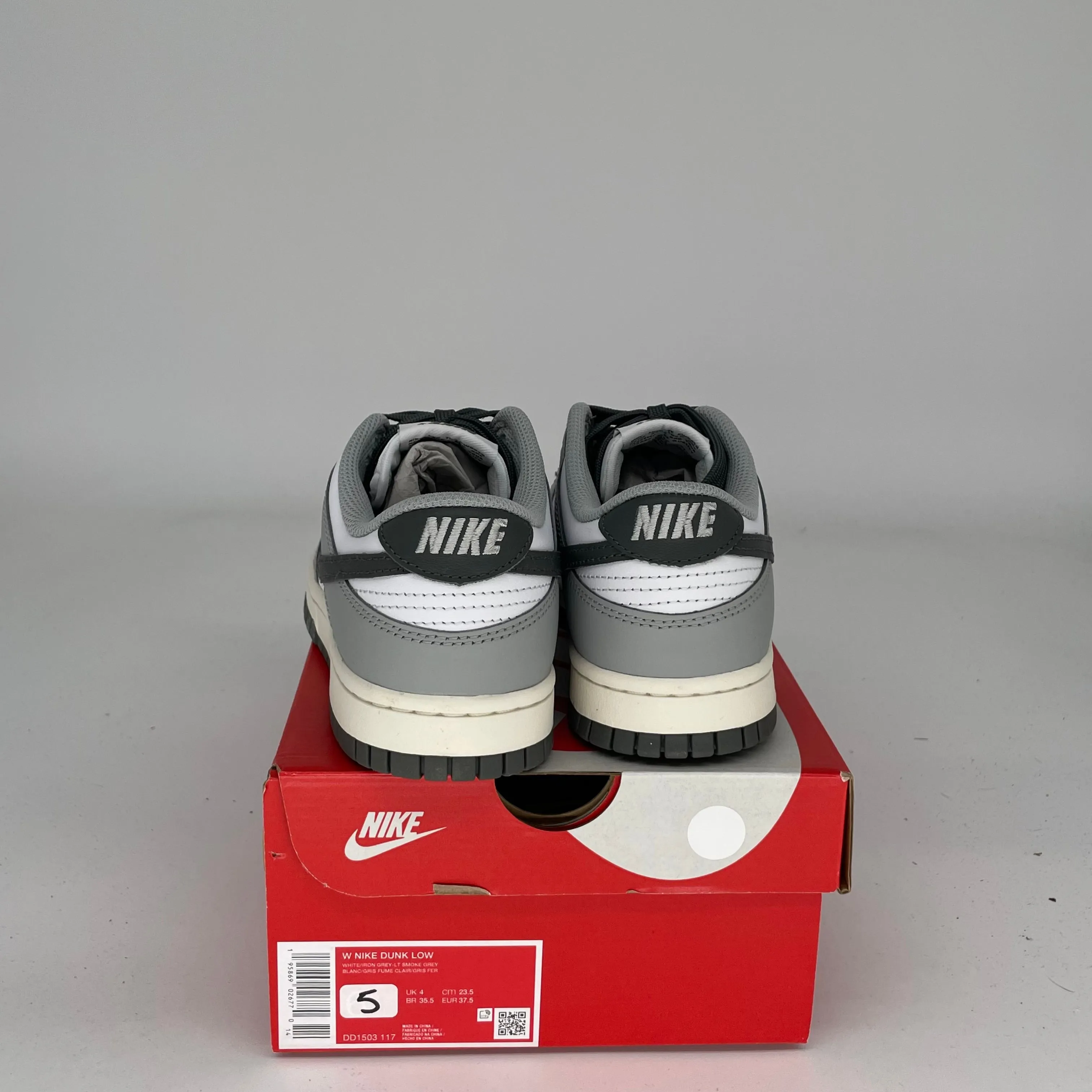 NIKE DUNK LOW LIGHT SMOKE GREY W SIZE 5/6.5W DD1503-117