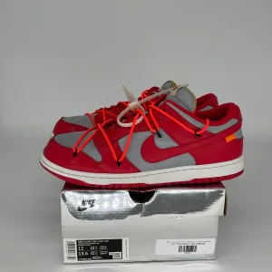 NIKE DUNK LOW OFF WHITE UNIVERSITY RED SIZE 12 CT0856-600