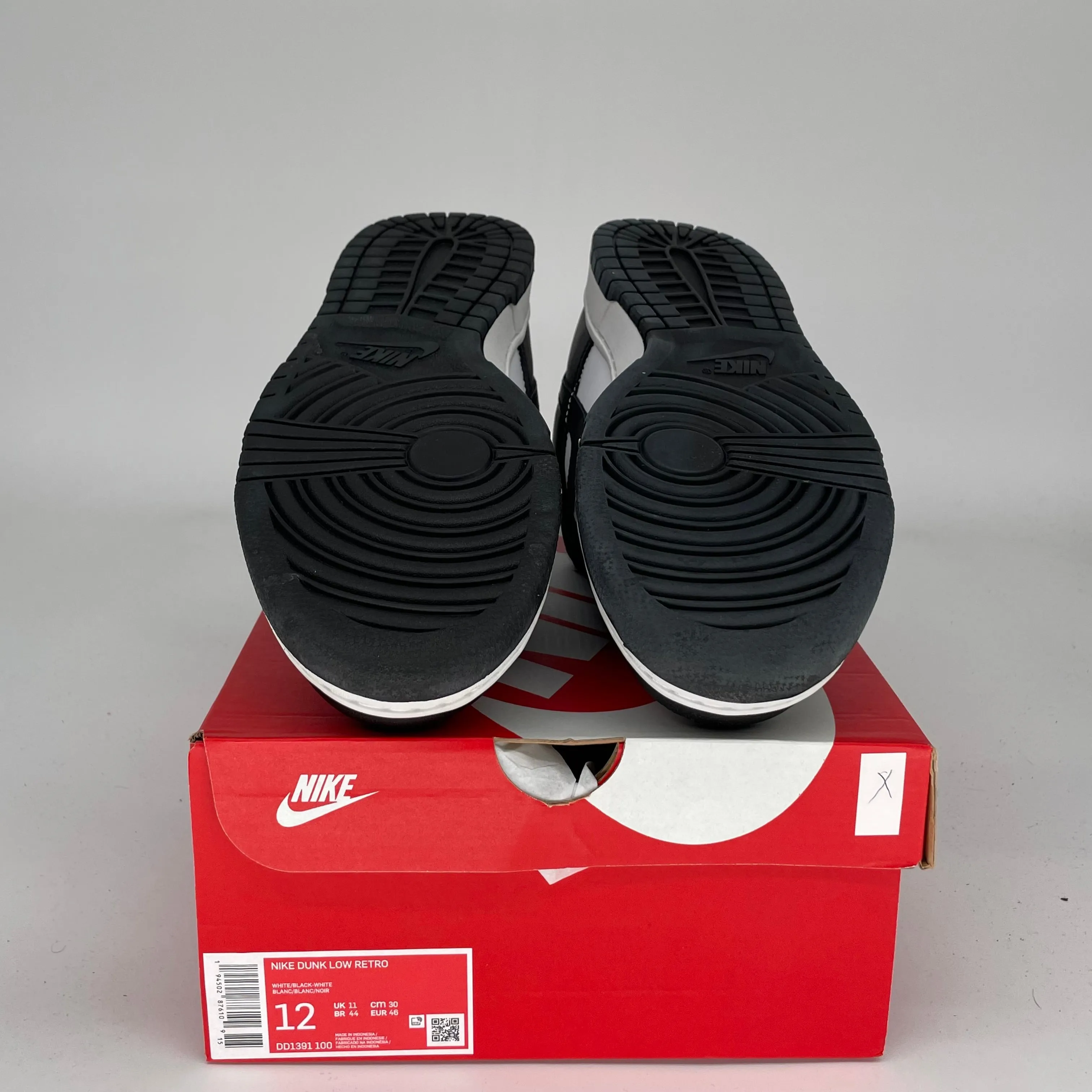 NIKE DUNK LOW PANDA SIZE 12 DD1391-100