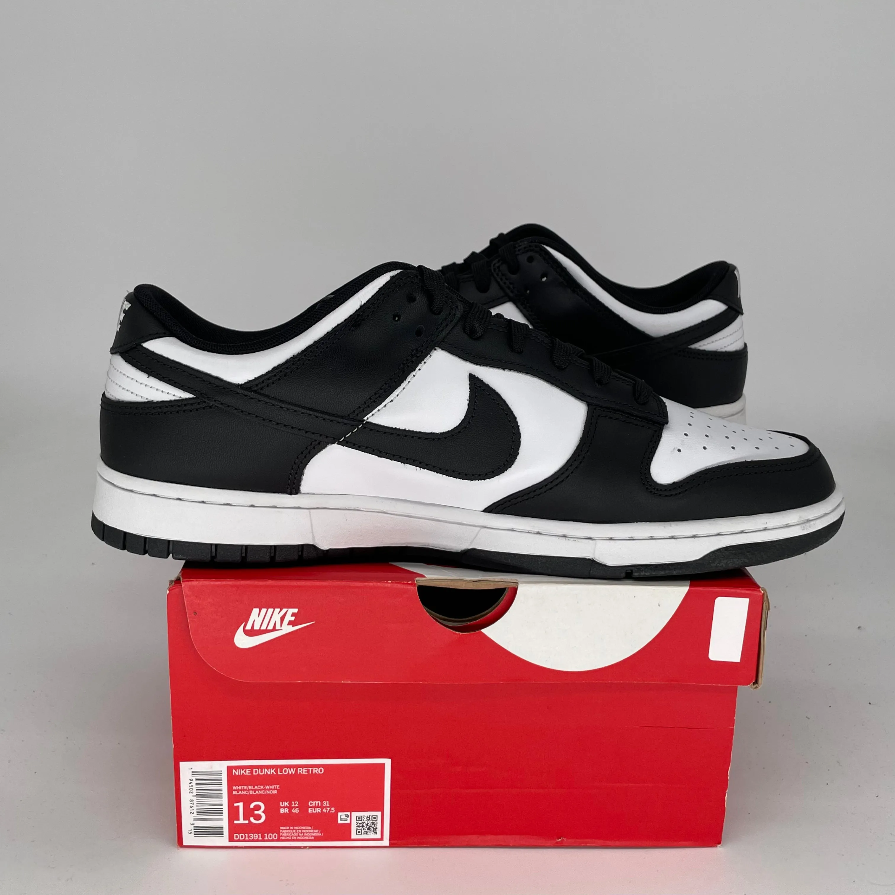 NIKE DUNK LOW PANDA SIZE 13 DD1391-100