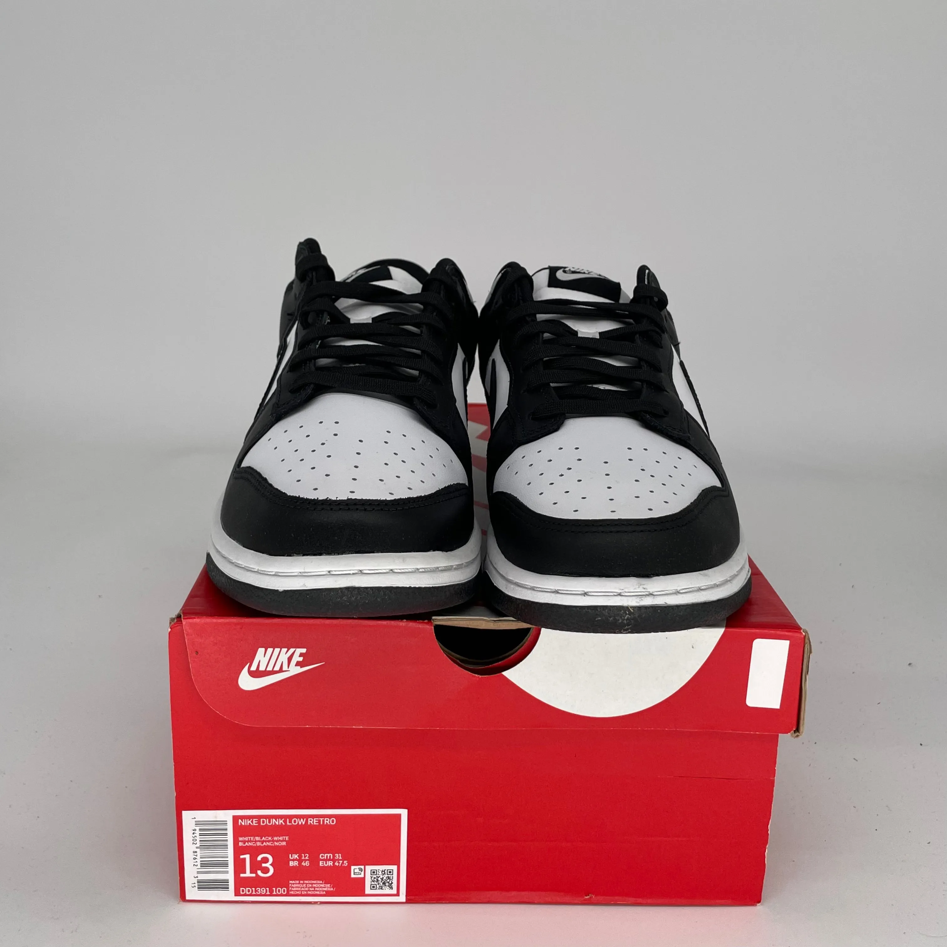 NIKE DUNK LOW PANDA SIZE 13 DD1391-100