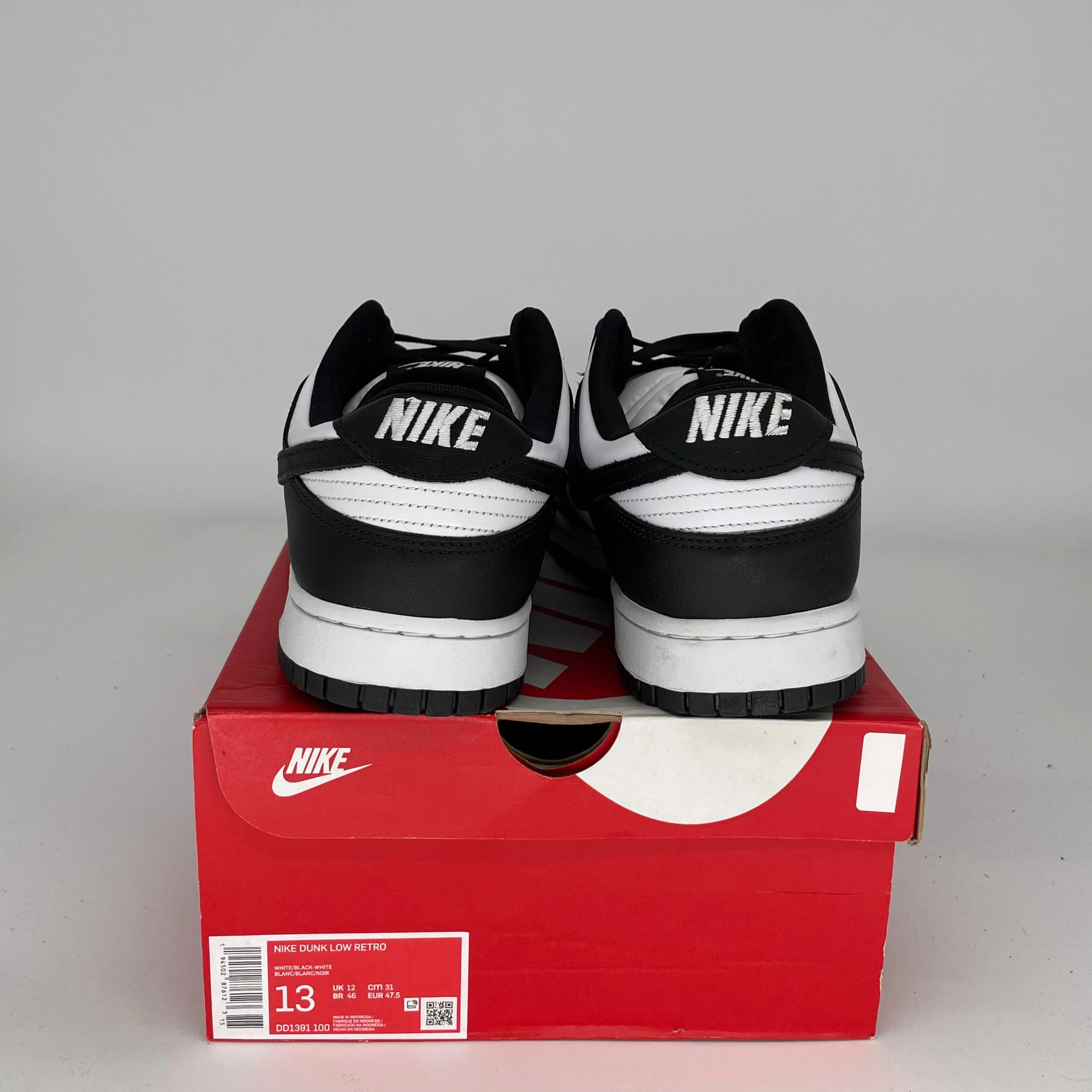 NIKE DUNK LOW PANDA SIZE 13 DD1391-100