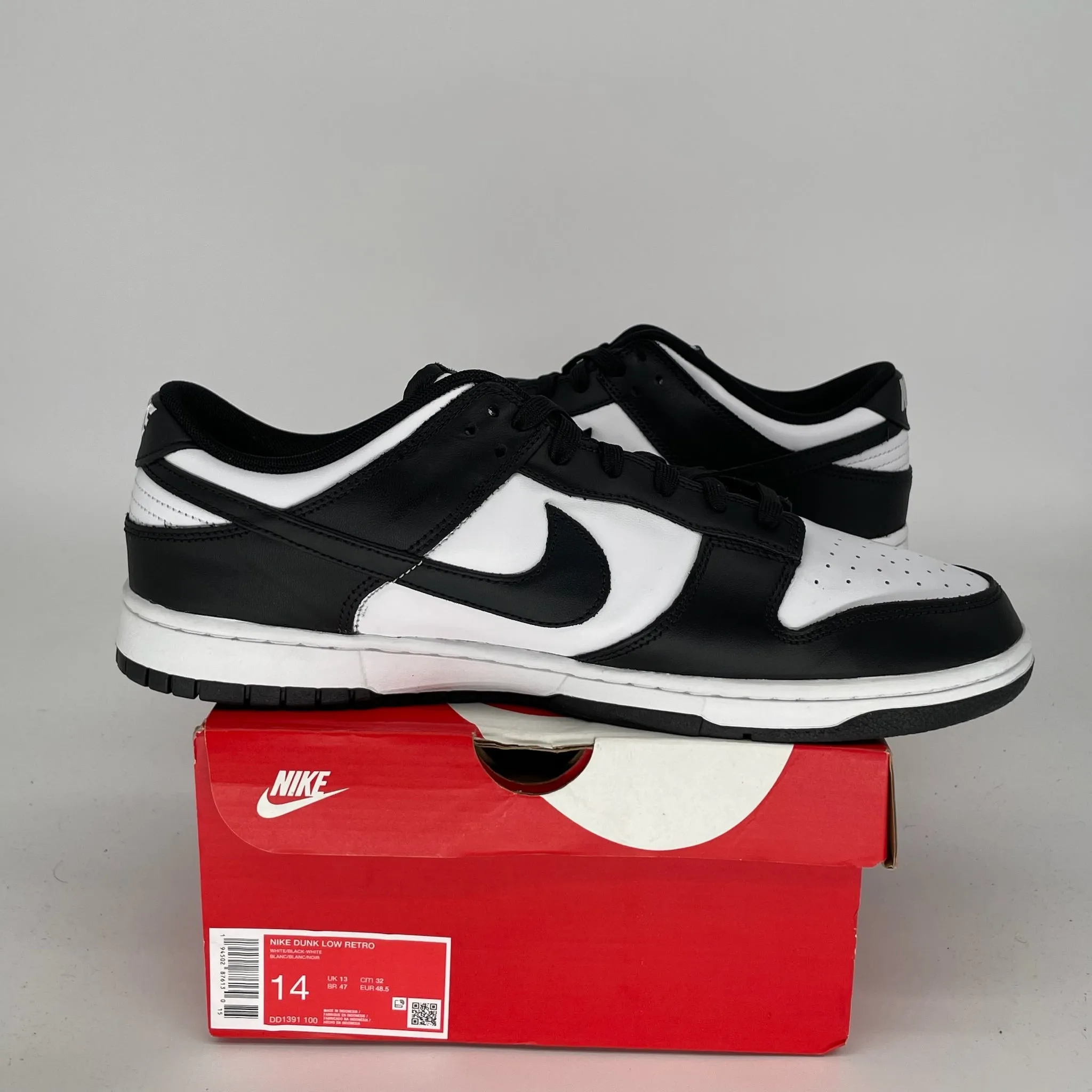 NIKE DUNK LOW PANDA SIZE 14 DD1391-100