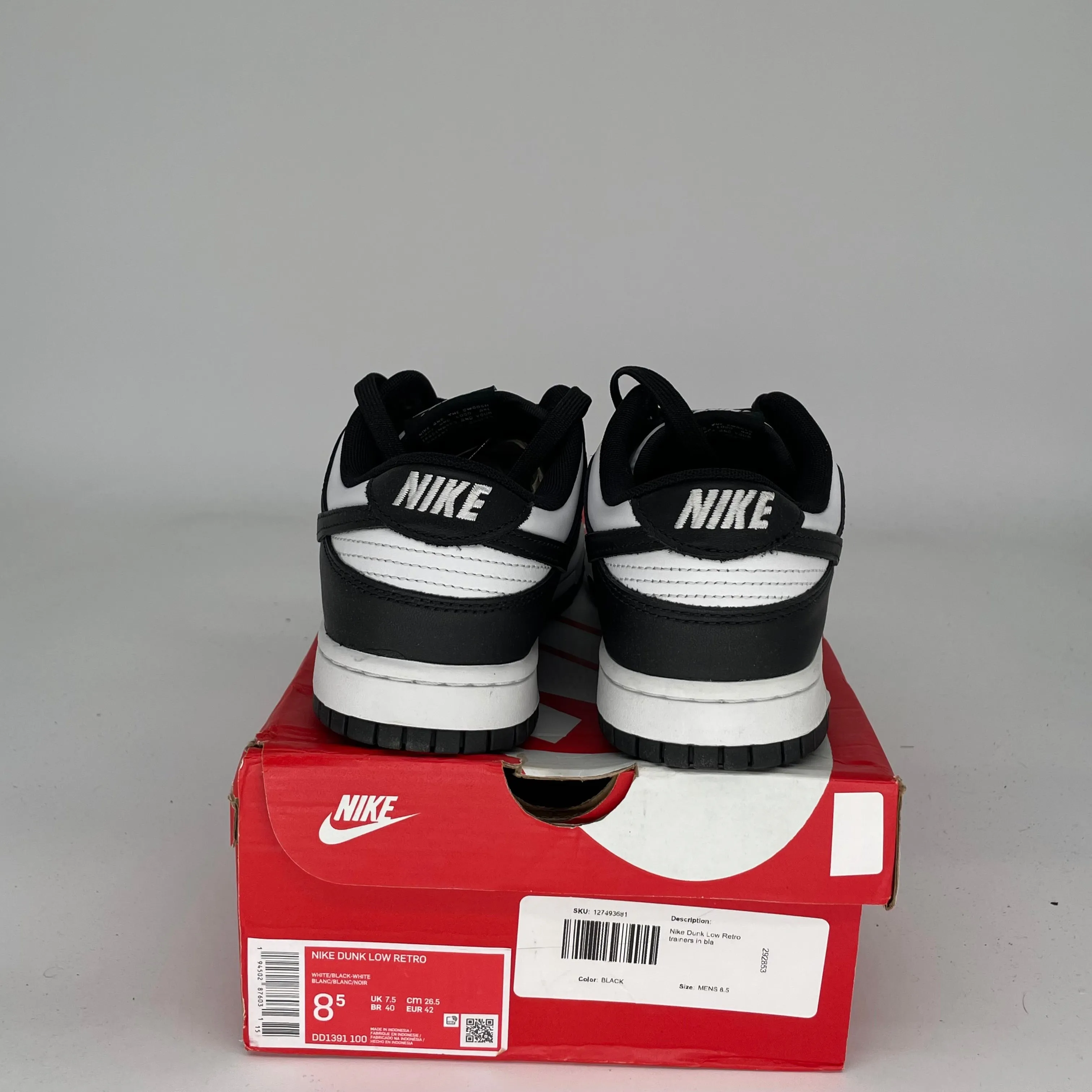 NIKE DUNK LOW PANDA SIZE 8.5 DD1391-100