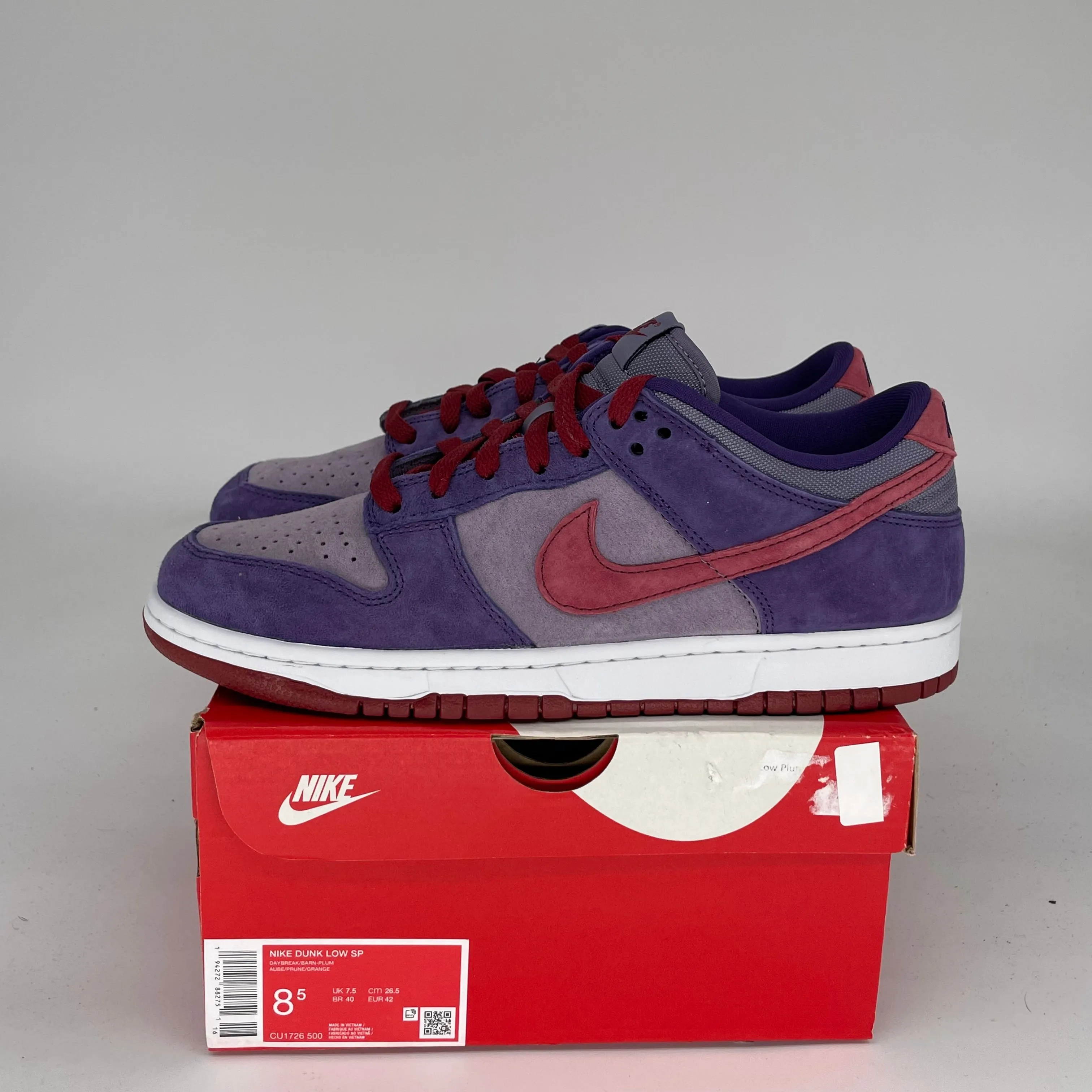 NIKE DUNK LOW PLUM SIZE 8.5 CU1726-500