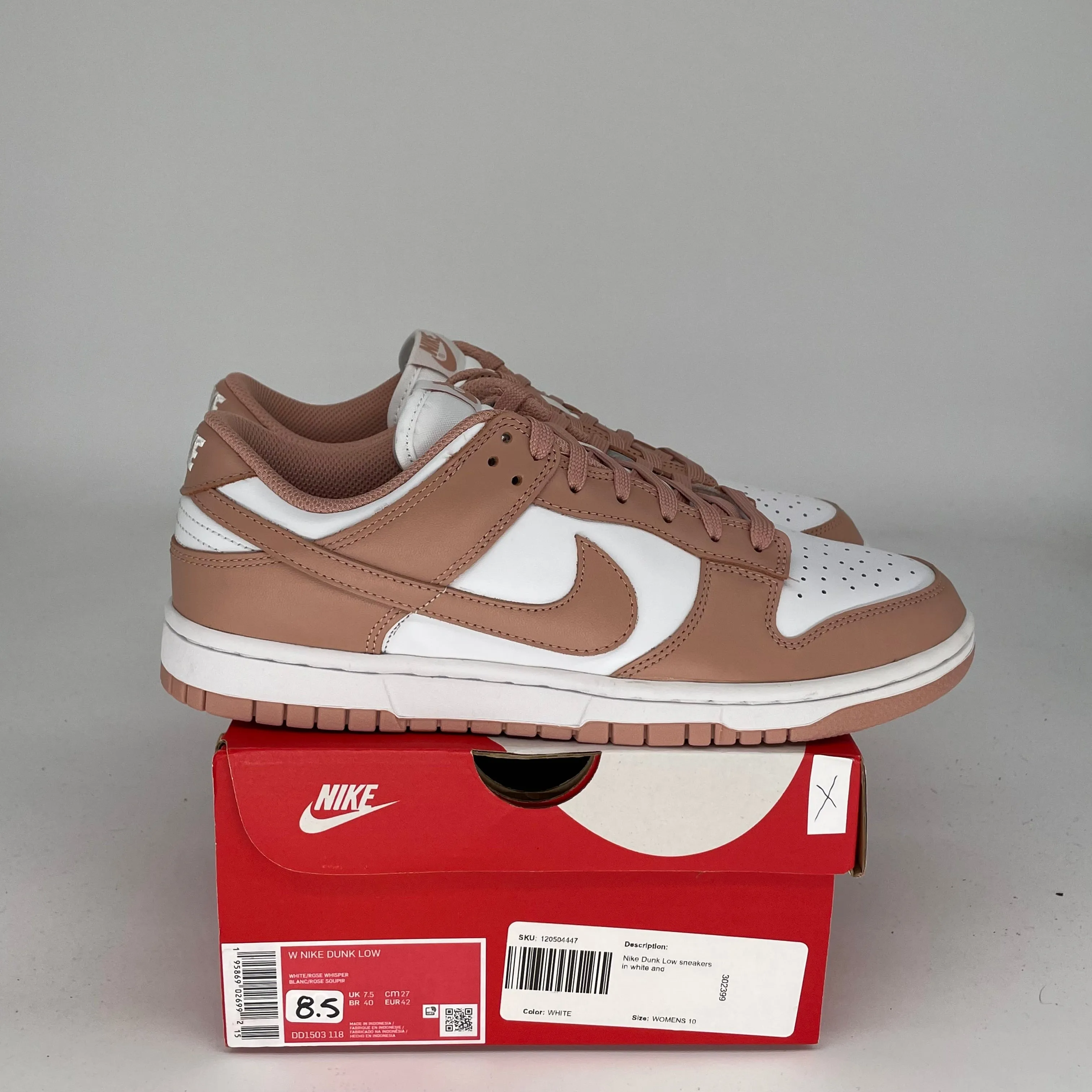NIKE DUNK LOW ROSE WHISPER W SIZE 8.5/10W DD1503-118