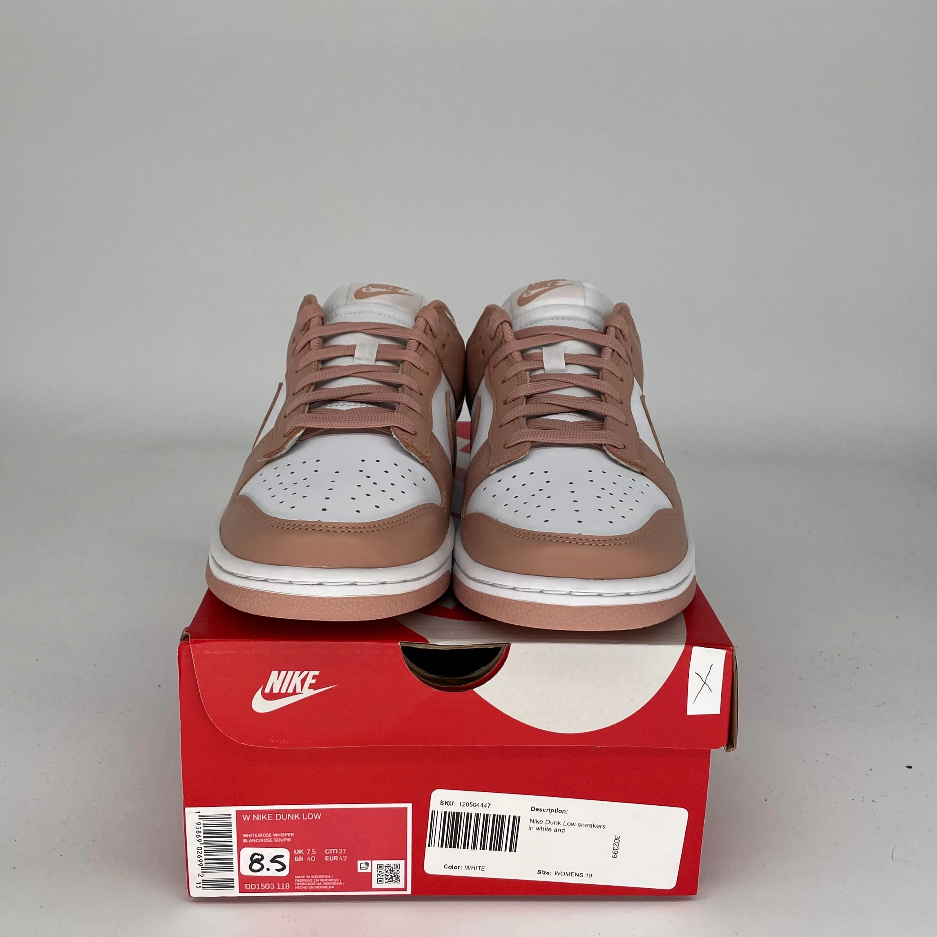 NIKE DUNK LOW ROSE WHISPER W SIZE 8.5/10W DD1503-118