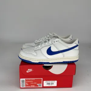 NIKE DUNK LOW SUMMIT WHITE HYPER ROYAL SIZE 5Y DH9765-105