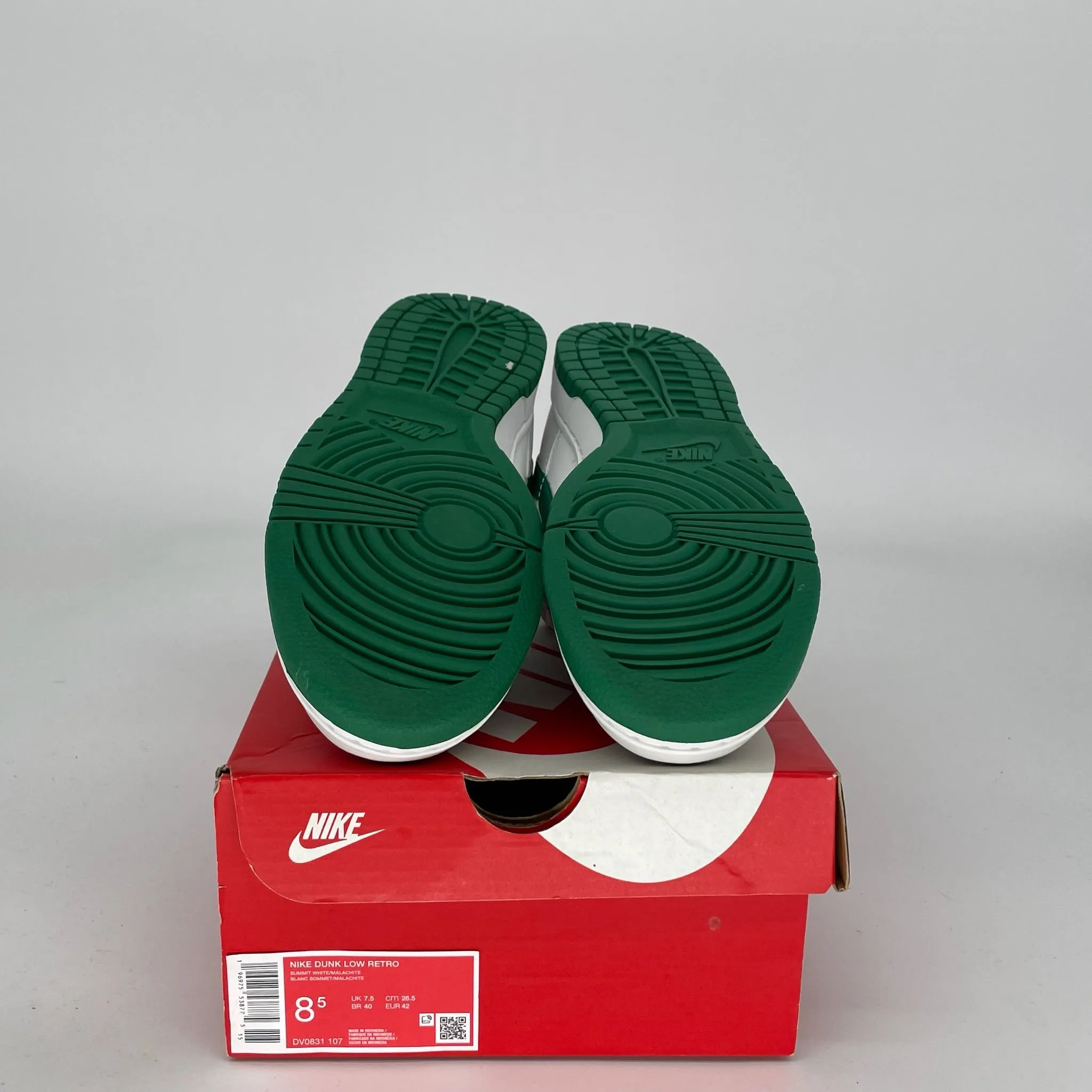NIKE DUNK LOW SUMMIT WHITE MALACHITE SIZE 8.5 DV0831-107
