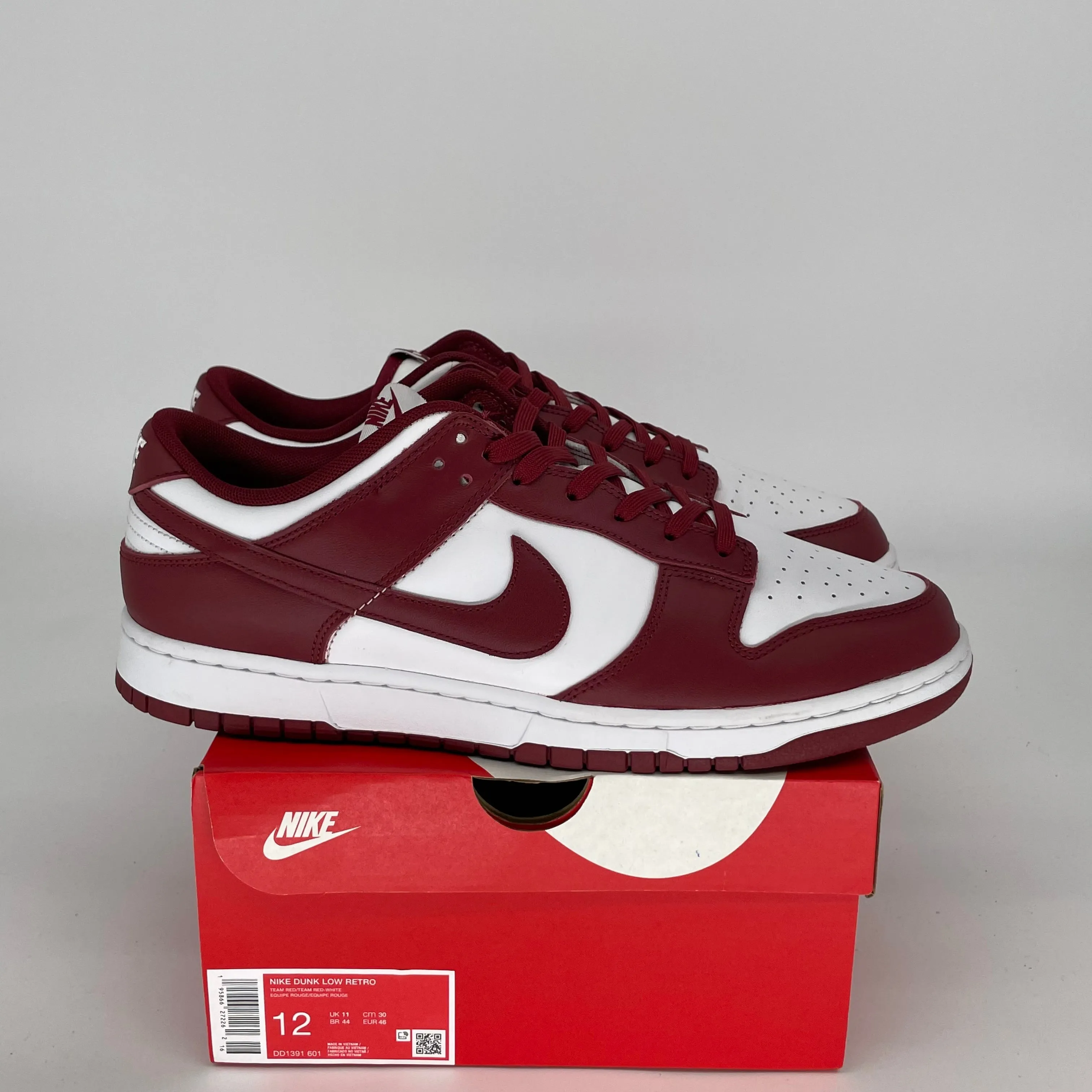 NIKE DUNK LOW TEAM RED SIZE 12 DD1391-601