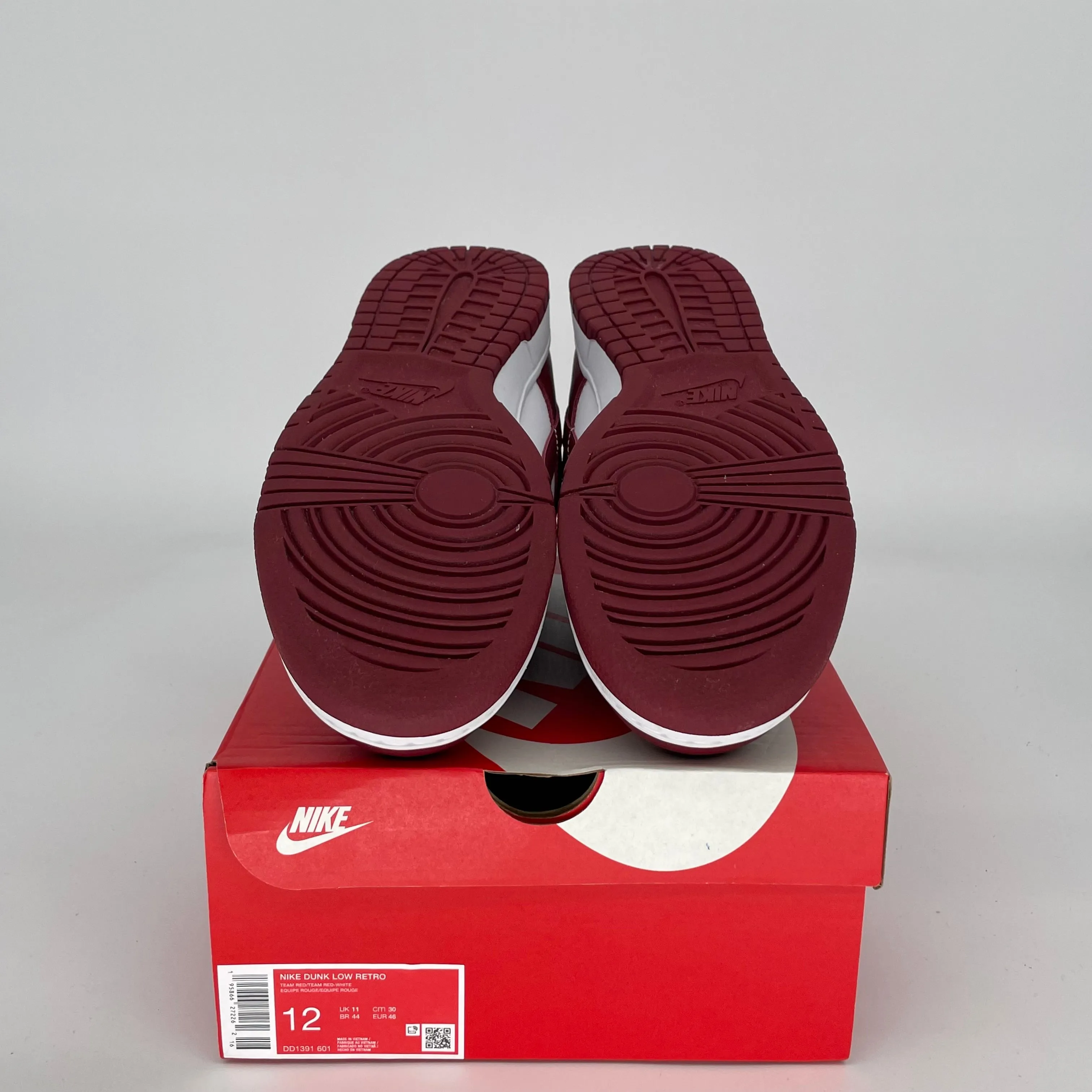 NIKE DUNK LOW TEAM RED SIZE 12 DD1391-601