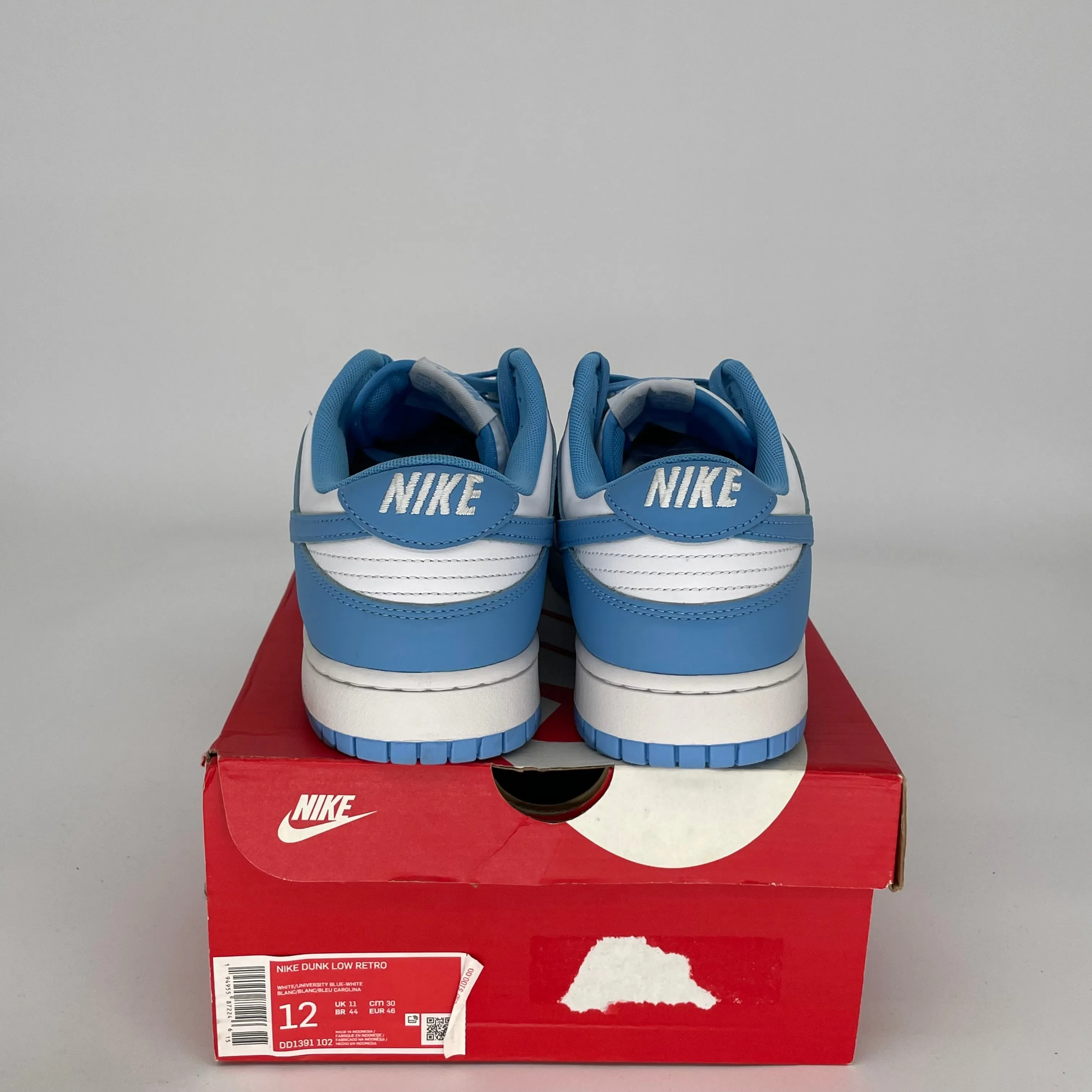 NIKE DUNK LOW UNC SIZE 12 DD1391-102