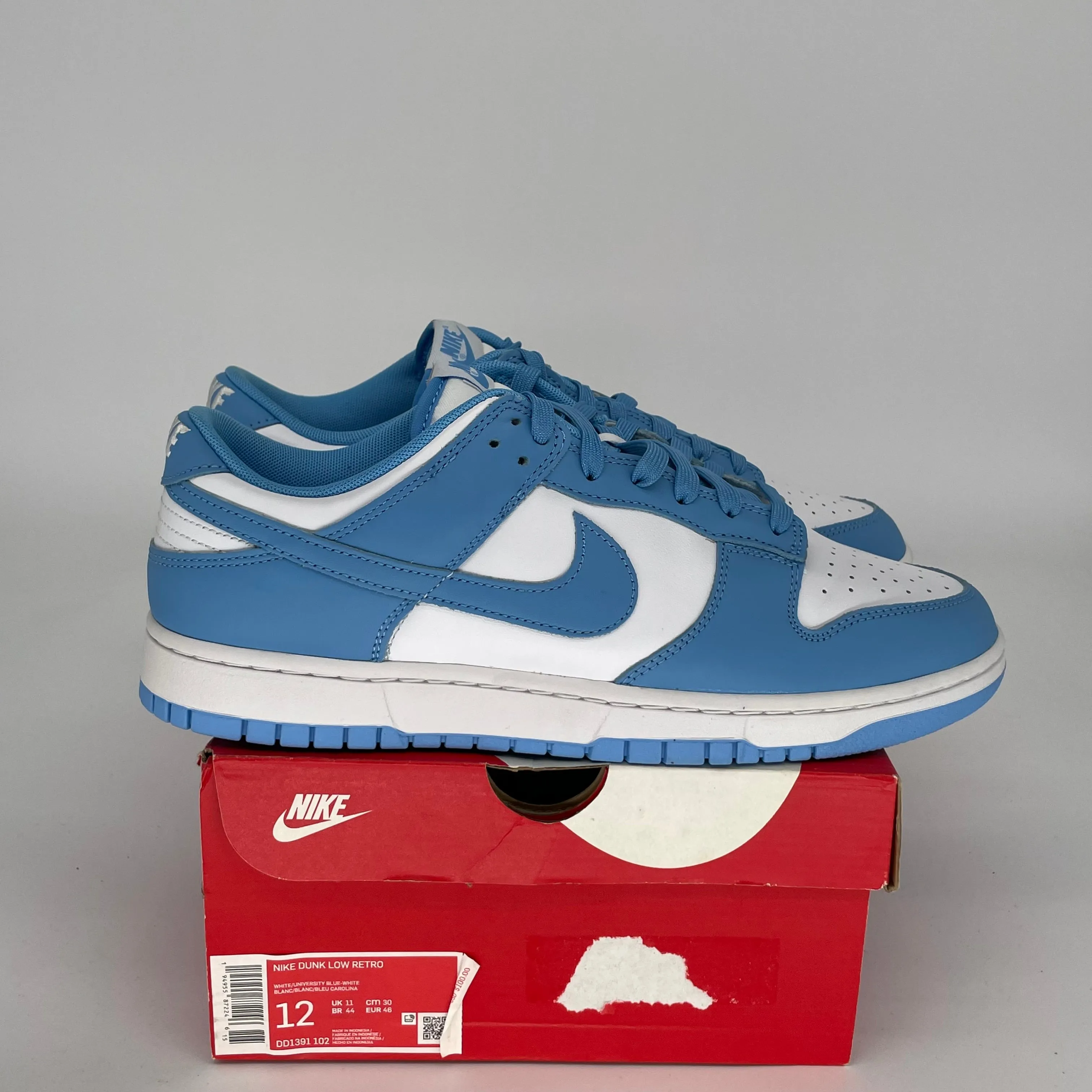 NIKE DUNK LOW UNC SIZE 12 DD1391-102