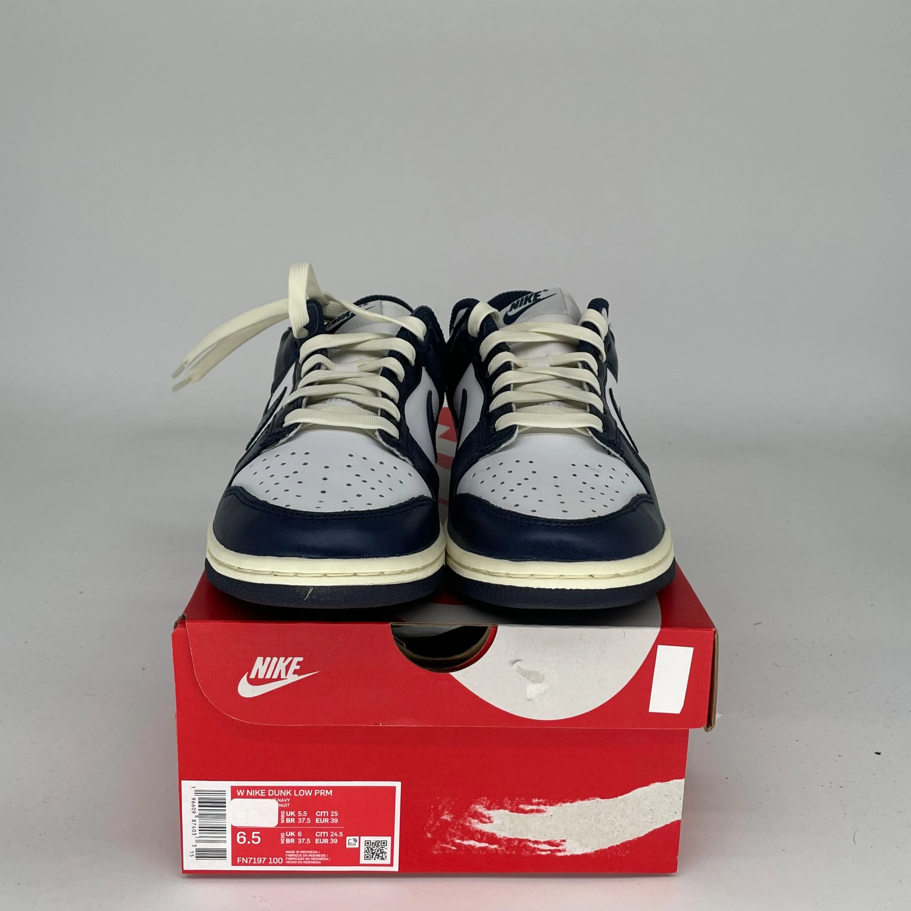 NIKE DUNK LOW VINTAGE NAVY W SIZE 6.5/8W FN7197-100